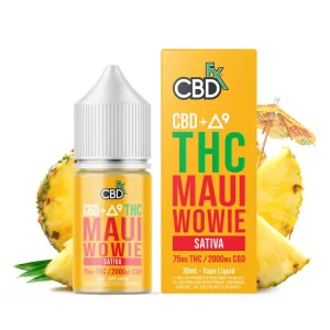 CBD + Delta-9 THC Vape Juice: Maui Wowie – Sativa